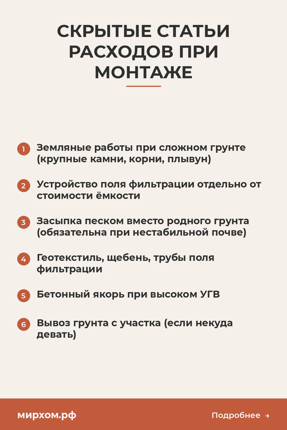Скрытые статьи расходов при монтаже