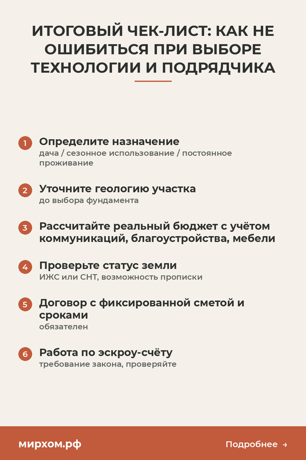 Итоговый чек-лист: как не ошибиться при выборе технологии и 