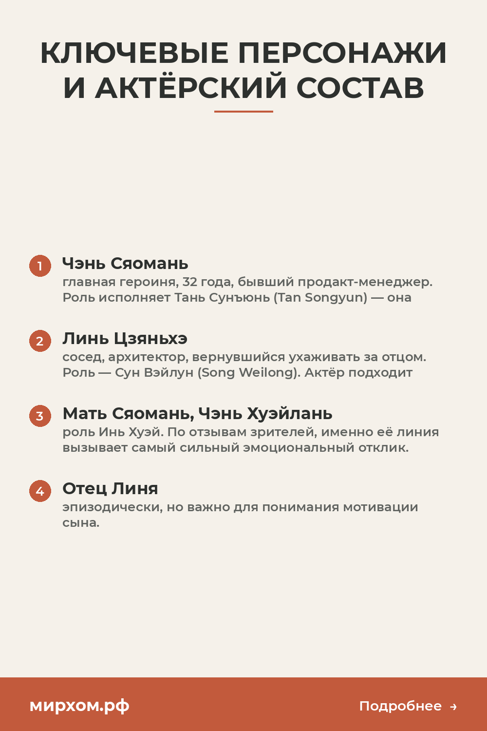 Ключевые персонажи и актёрский состав